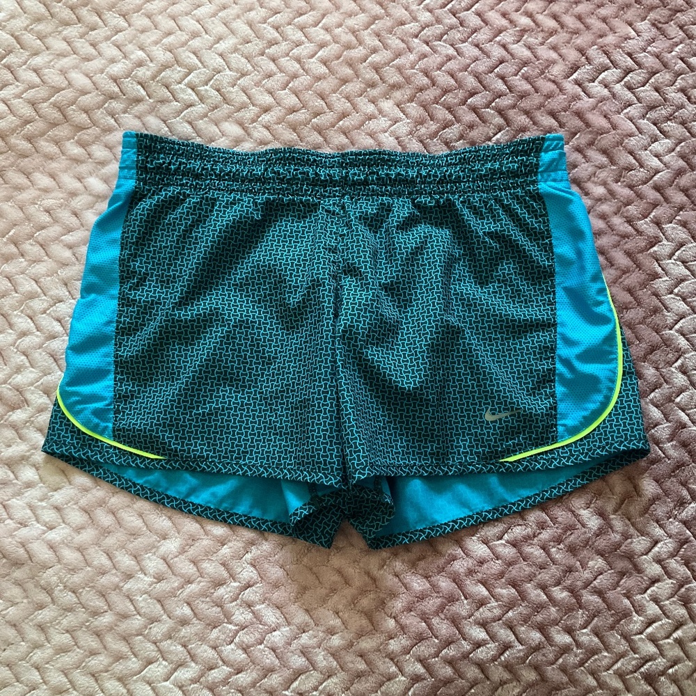 Nike Dri Fit Running Shorts - Blue and‎ Black - Size Small